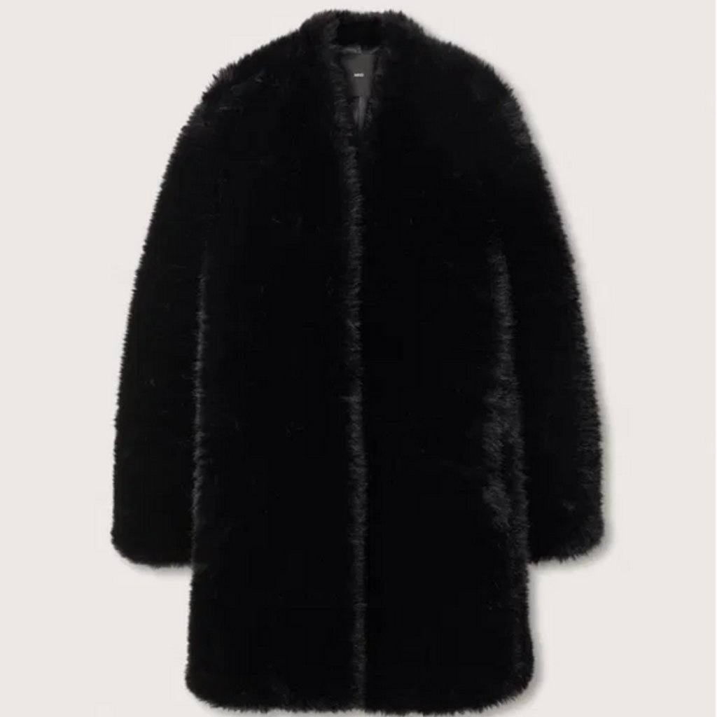 Mango Oversized Faux Fur Coat